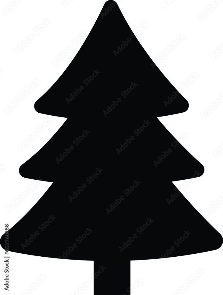 Drawing Christmas tree icon, mistletoe, holly berry leave. Modern continuous flat art, aesthetic contour. symbol for greeting card, prints, poster, sticker, banner, invites. Drawing Christmas tree icon, mistletoe, holly berry leave. Modern continuous flat art, aesthetic contour. symbol for greeting card, prints, poster, sticker, banner, invites.