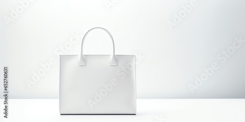 Women's white fashion bag display