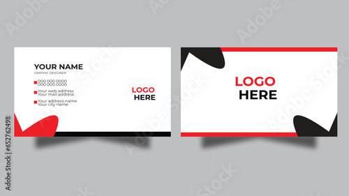 Business card design . double sided business card design template .