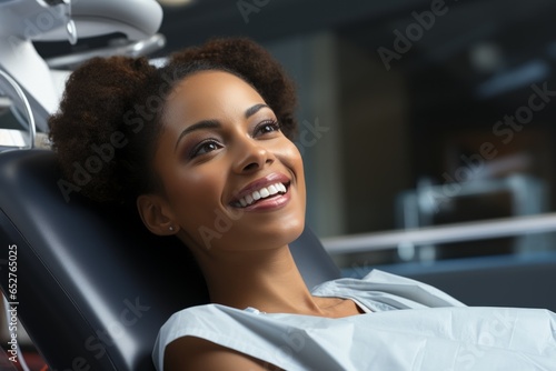 Dental hygienist providing professional teeth cleaning services, Generative AI