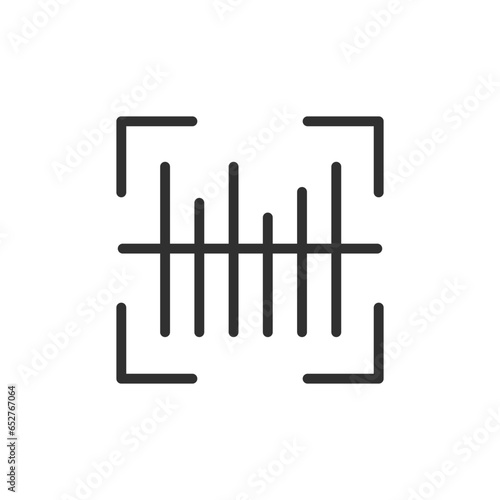 Security eye frame line vector icon