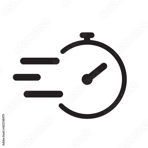 Vector design of a timer logo isolated on a white background