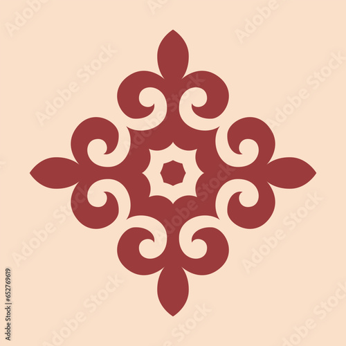 Vector ornamenrt of kazakh, Asian ethnic decorative vector 
 