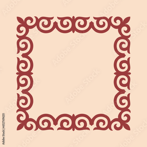 Vector ornamenrt of kazakh, Asian ethnic decorative vector 
 