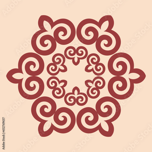 Vector ornamenrt of kazakh, Asian ethnic decorative vector 
 