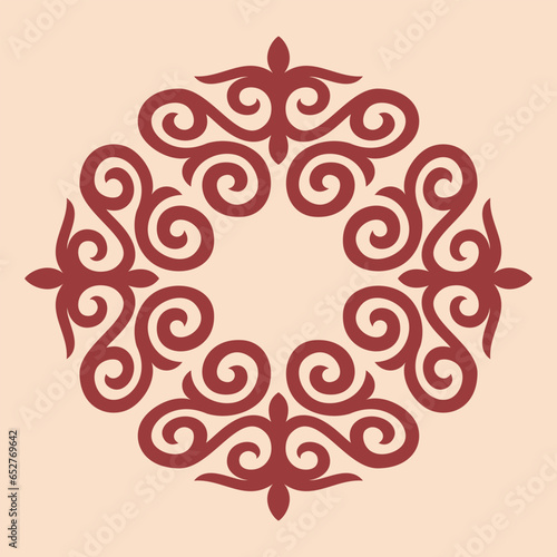 Vector ornamenrt of kazakh, Asian ethnic decorative vector 
 