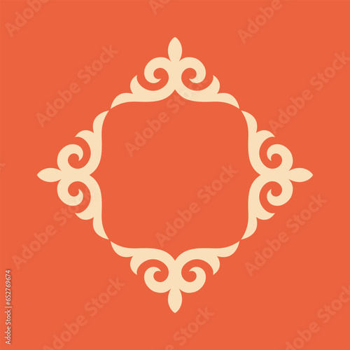 Vector ornamenrt of kazakh, Asian ethnic decorative vector 
 
