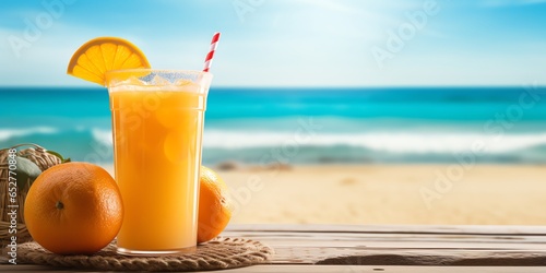 Close-up of orange juice with copy space background