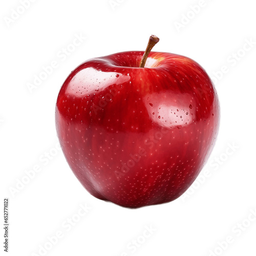 Red apple fruit on transparent background PNG
