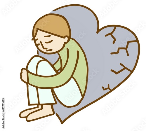 心が傷ついた男