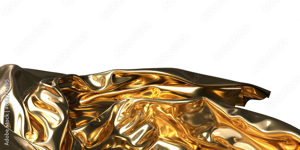 Radiant Sophistication: Abstract 3D Gold Cloth Illustration for Refined Visuals Radiant Sophistication: Abstract 3D Gold Cloth Illustration for Refined Visuals