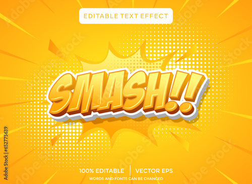 smash 3D text effect template