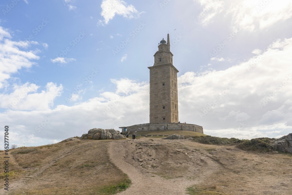 Tower of Hercules in the capital of A Coruna, Galicia, Spain