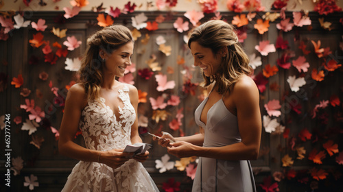 Liebende Blicke: Lesbische Hochzeit voller Glück