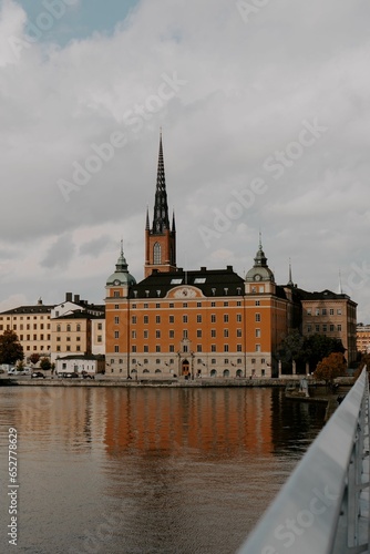 Vertical shot of Riddarholmen. Stockholm  Sweden