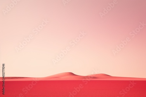 Red and Pink Desert Minimalism in a negative artistic space. Visual abstract metaphor. Geometric shapes with gradients.