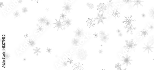Stampa su tela Glistening Snow Shower: Striking 3D Illustration Showcasing Falling Holiday Snow