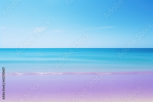 Blue and Purple Beach Minimalism in a negative artistic space. Visual abstract metaphor. Geometric shapes with gradients.