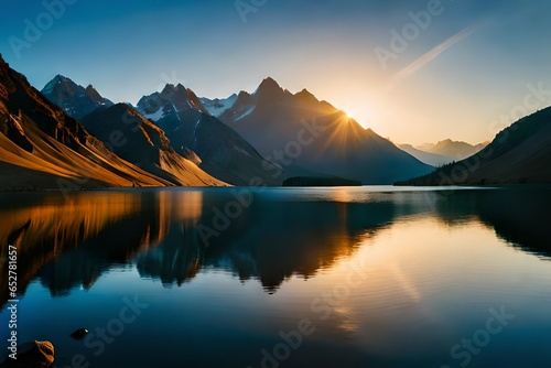 sunrise over the lake, sunrise over the lake  © areeba
