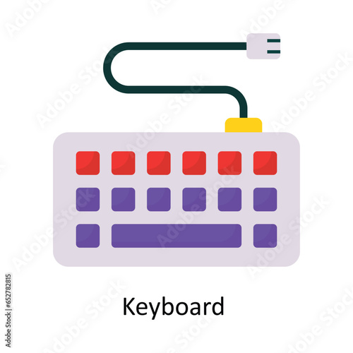 Keyboard  vector Flat Icon Design illustration. Symbol on White background EPS 10 File