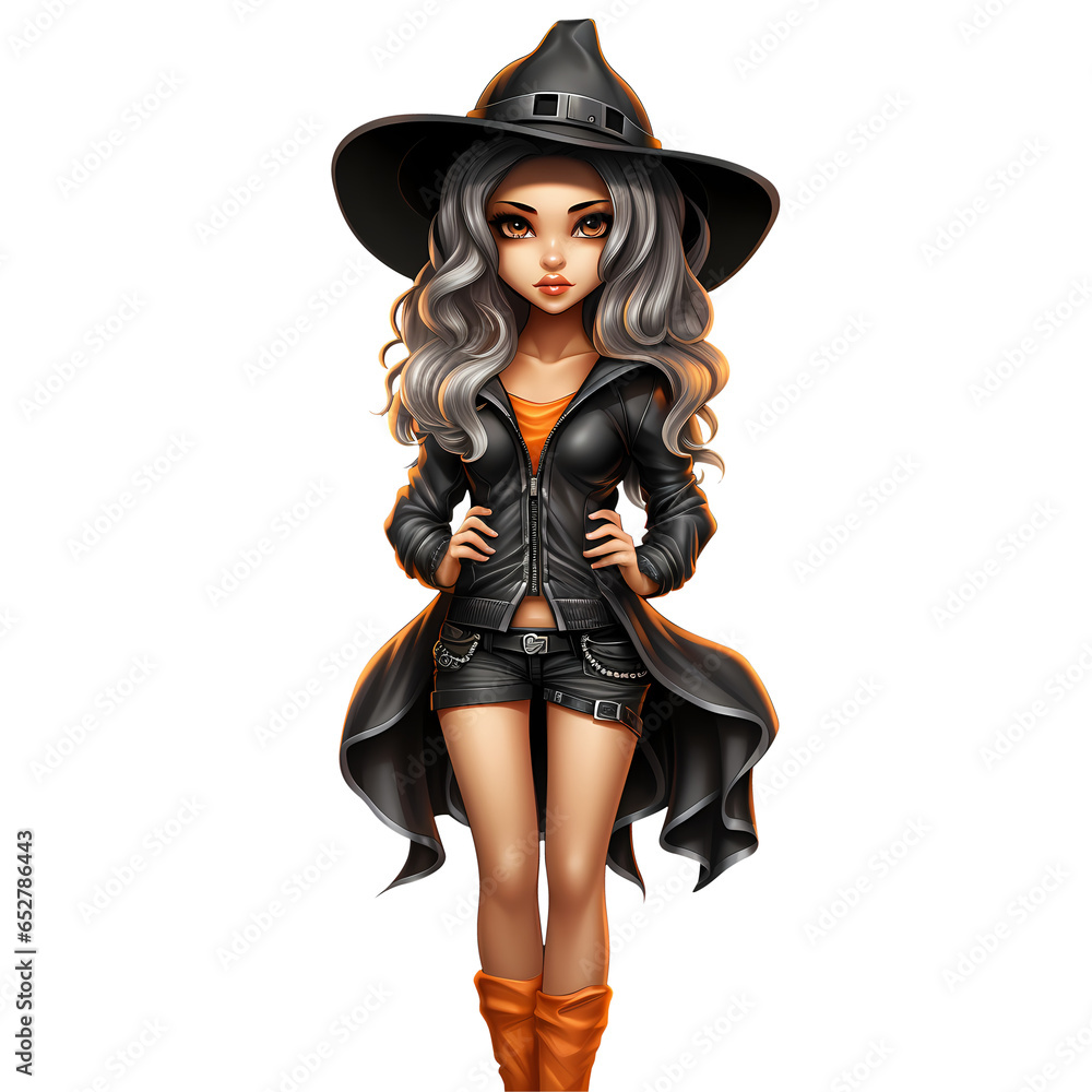Female Halloween Clipart Illustration