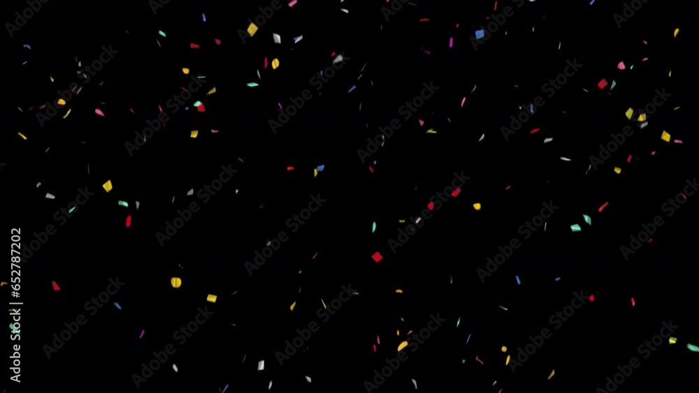 Confetti Particles. Falling Confetti. Loop Animation With Alpha Channel Prores 4444. Confetti Particles. Falling Confetti. Loop Animation With Alpha Channel Prores 4444.