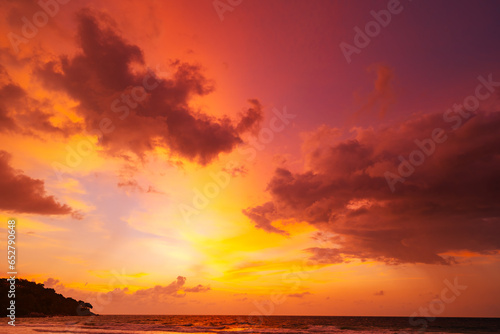 Landscape nature view Beautiful Light Sunset or sunrise colorful sky,Dramatic majestic scenery Sky with Amazing clouds in sunset sky wonderful light clouds background