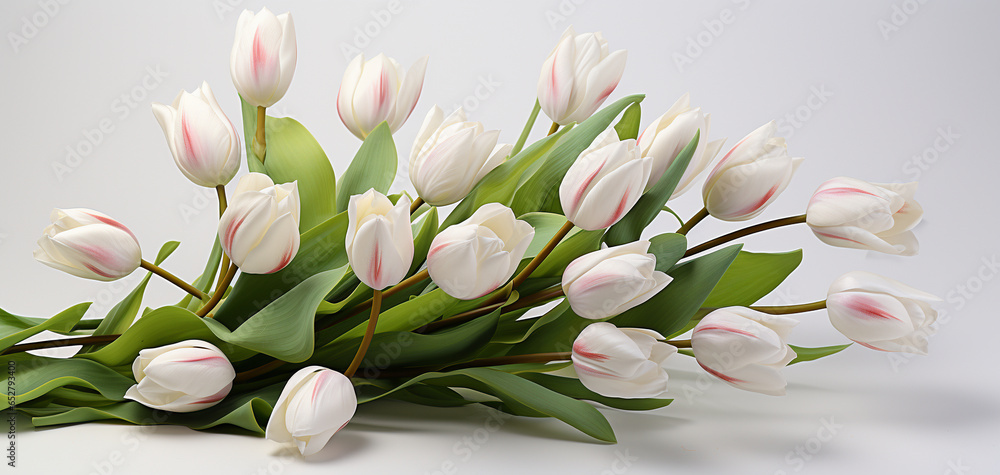 pink tulips on white background pink tulips on white background