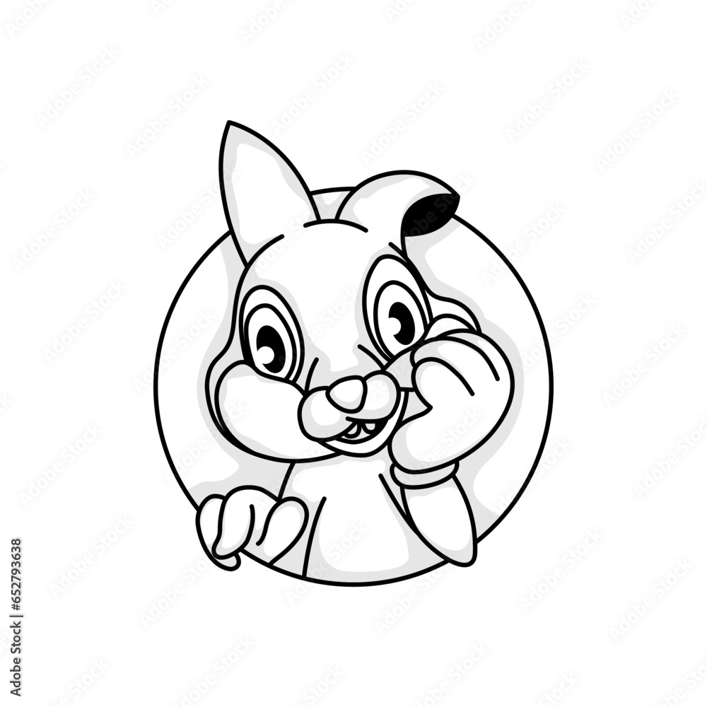 rabbit cute icon logo design