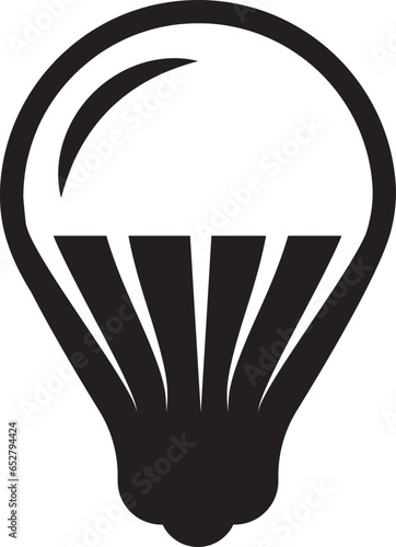 Led lamp icon energy economy technology. Electric bulb power modern innovation. Smart home vector sign.