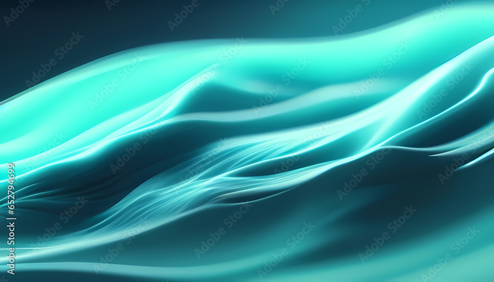 flowing turquoise cyan gradient abstract waves background with selective focus flowing turquoise cyan gradient abstract waves background with selective focus