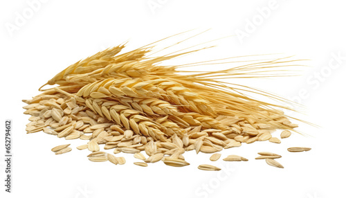 wheat grain isolated on transparent background cutout