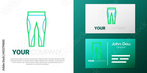 Line Leggings icon isolated on white background. Colorful outline concept. Vector