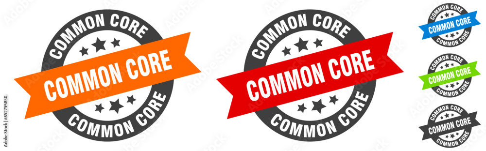 common core stamp. common core round ribbon sticker. tag common core stamp. common core round ribbon sticker. tag
