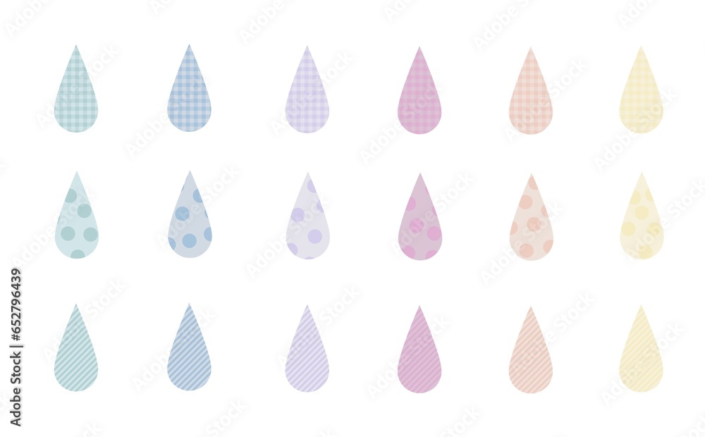 set of drops set of drops