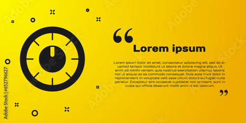 Black Sound mixer controller icon isolated on yellow background. Dj equipment slider buttons. Mixing console. Vector