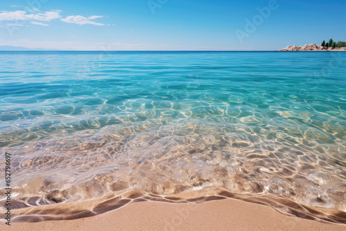 Crystal clear water on the sea or ocean on a sunny day