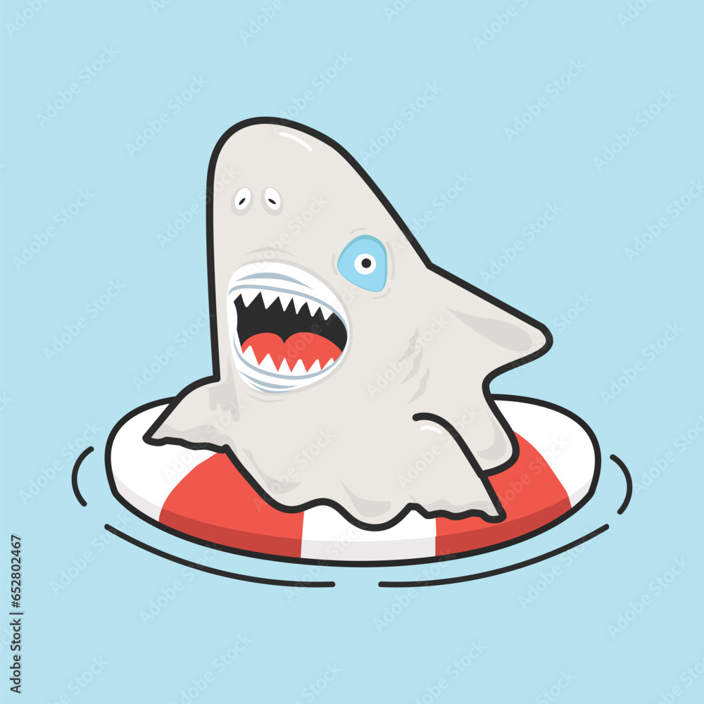 Cute shark ghost inflatable ring Cute shark ghost inflatable ring
