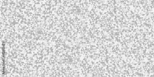 Modern abstract seamless small geomatric white and gray pattern background. Geometric silver pattern gray texture design print composed of triangles. Black triangle tiles pattern mosaic background.