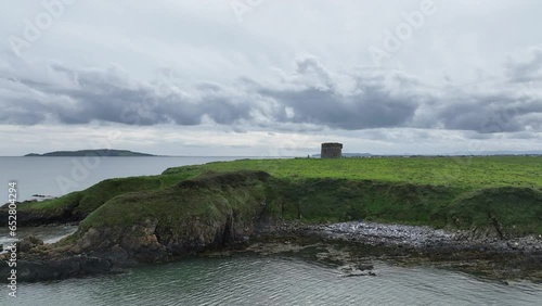 martello tower at loughshinny, north county dublin, ireland