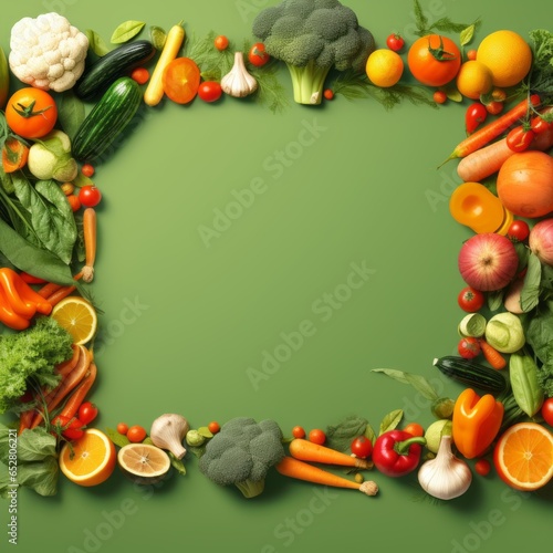 Vegan Delights: Frame of Fresh Vegetables