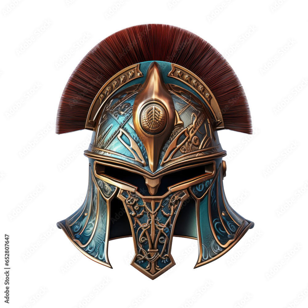 Gladiators helmet on transparent background