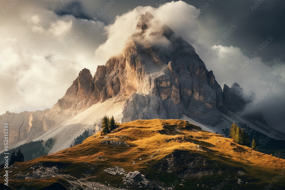 Landscape photograph of the dolomites in Italy Background