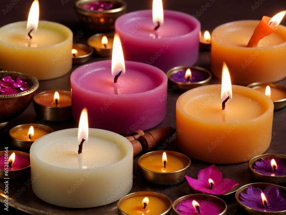 Many Candles Are Lit In A Circle Many Candles Are Lit In A Circle