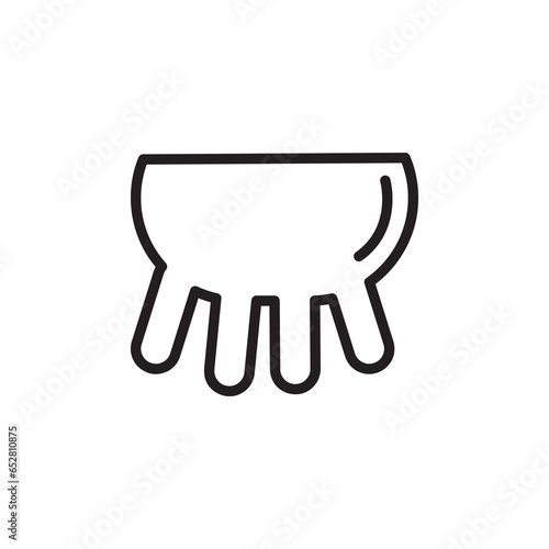Cow Udder line icon. Cow milk outline vector icon. linear illustration on white background..eps