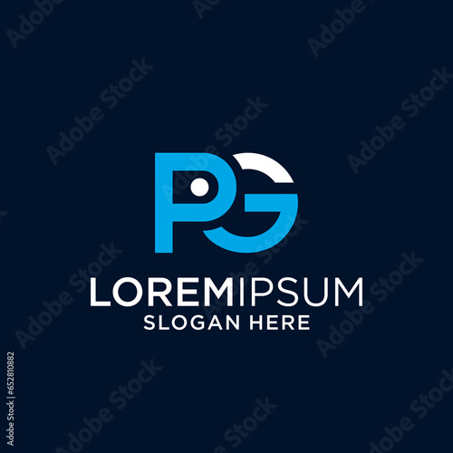 letter PG vector design logo