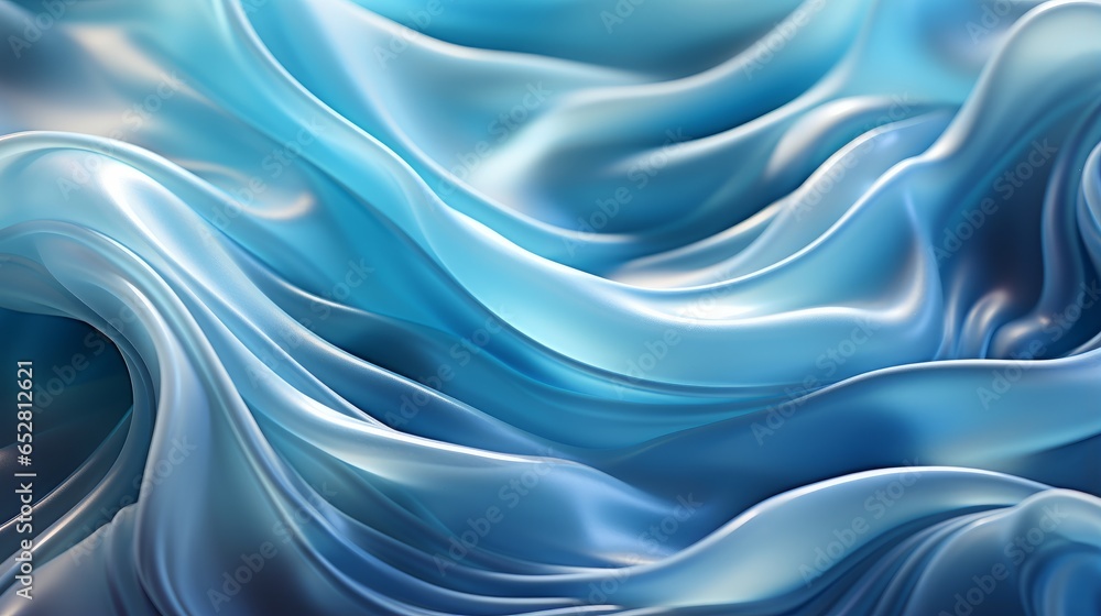 Fototapeta premium A vivid blue abstract pattern weaves its way across a fabric canvas, captivating the viewer with its mesmerizing beauty