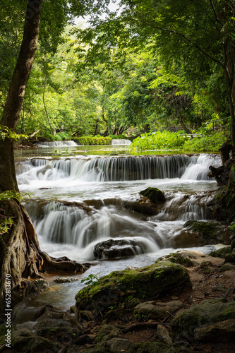 Fototapeta Naklejka Na Ścianę i Meble -  Chet Sao Noi Waterfall, Namtok Chet Sao Noi National Park, Saraburi, Thailand.