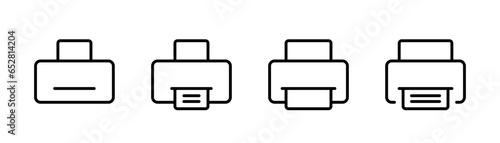 Printer icon in line. Print and scan symbol. Office printer. Printer in line. Stock vector illustration.