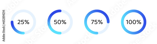Loading circle icon. Progress bar indicator. Loading circle. Stock vector illustration